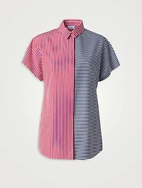 Poplin Shirt Stripe Print
