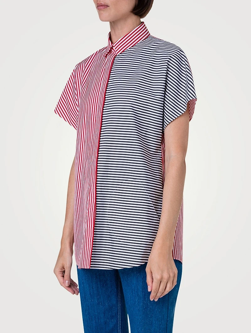 Poplin Shirt Stripe Print