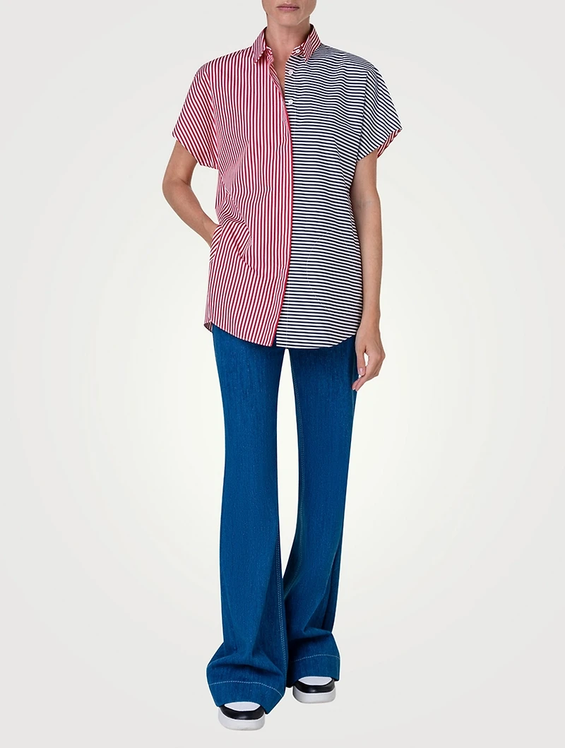 Poplin Shirt Stripe Print