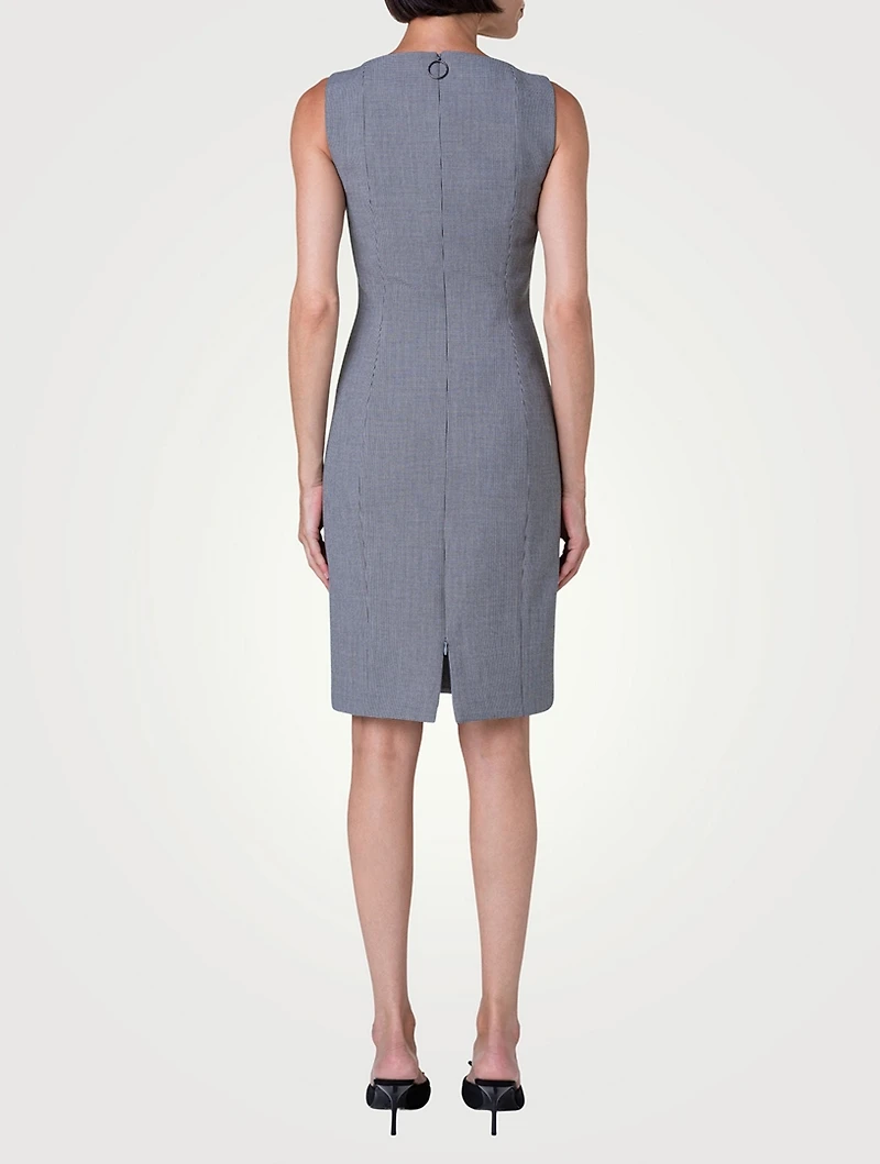 Sheath Dress Houndstooth Print