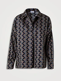 Poplin Shirt Bird Print