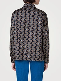 Poplin Shirt Bird Print