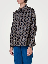 Poplin Shirt Bird Print