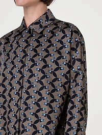 Poplin Shirt Bird Print
