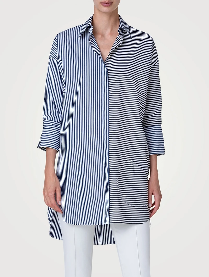 Poplin Shirt Stripe Print