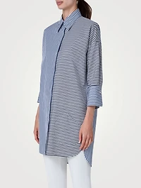 Poplin Shirt Stripe Print
