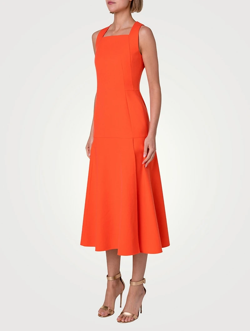 Cotton Silk Midi Dress
