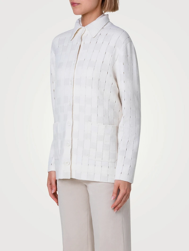 Basket-Weave Cardigan