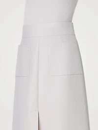 Cotton Silk Midi Skirt