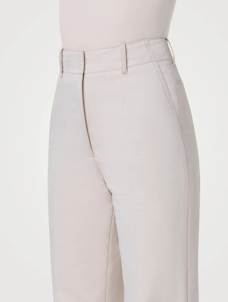 Florine Cotton Gabardine Straight-Leg Trousers