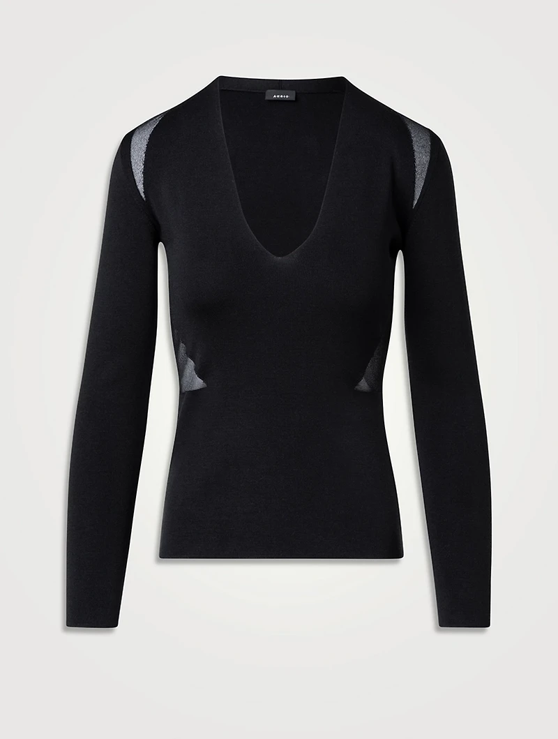 Stretch-Silk Sweater