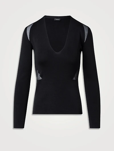 Stretch-Silk Sweater