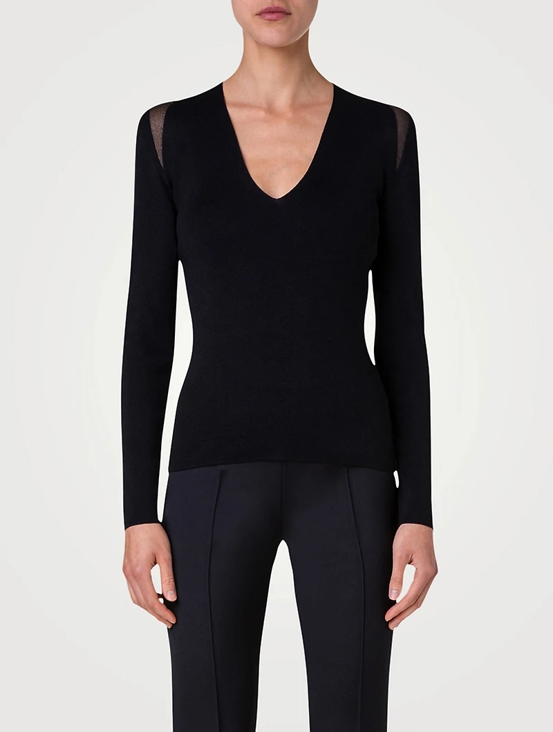 Stretch-Silk Sweater