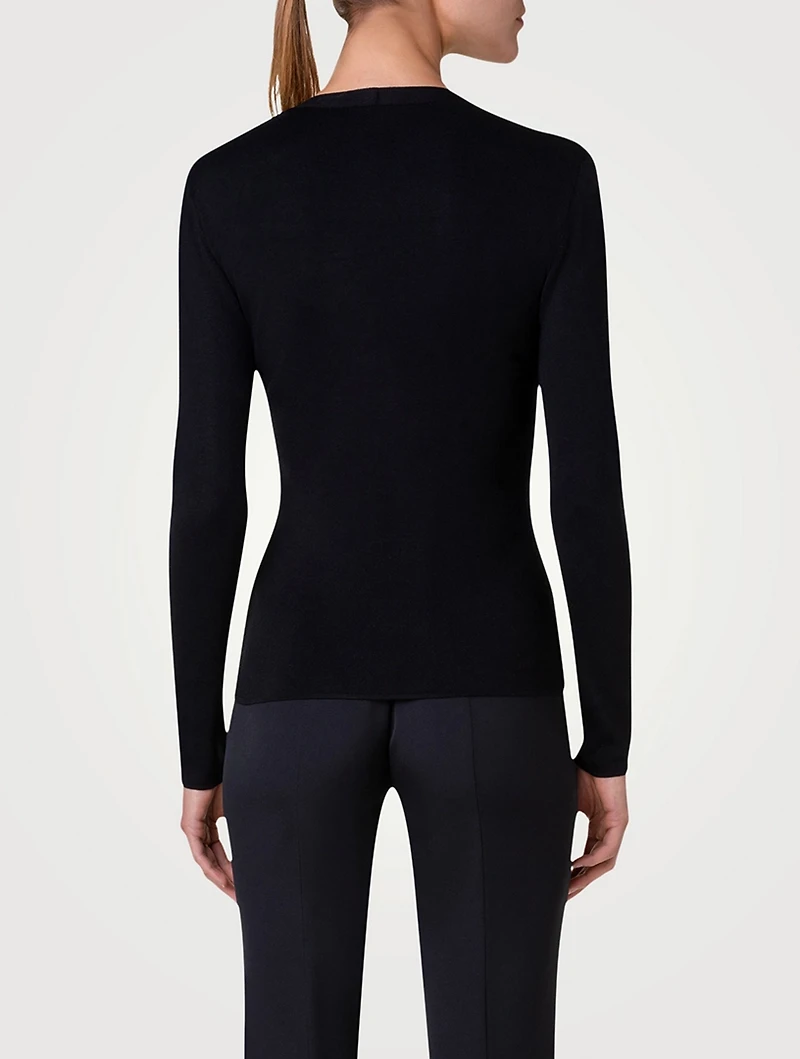 Stretch-Silk Sweater