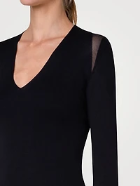 Stretch-Silk Sweater