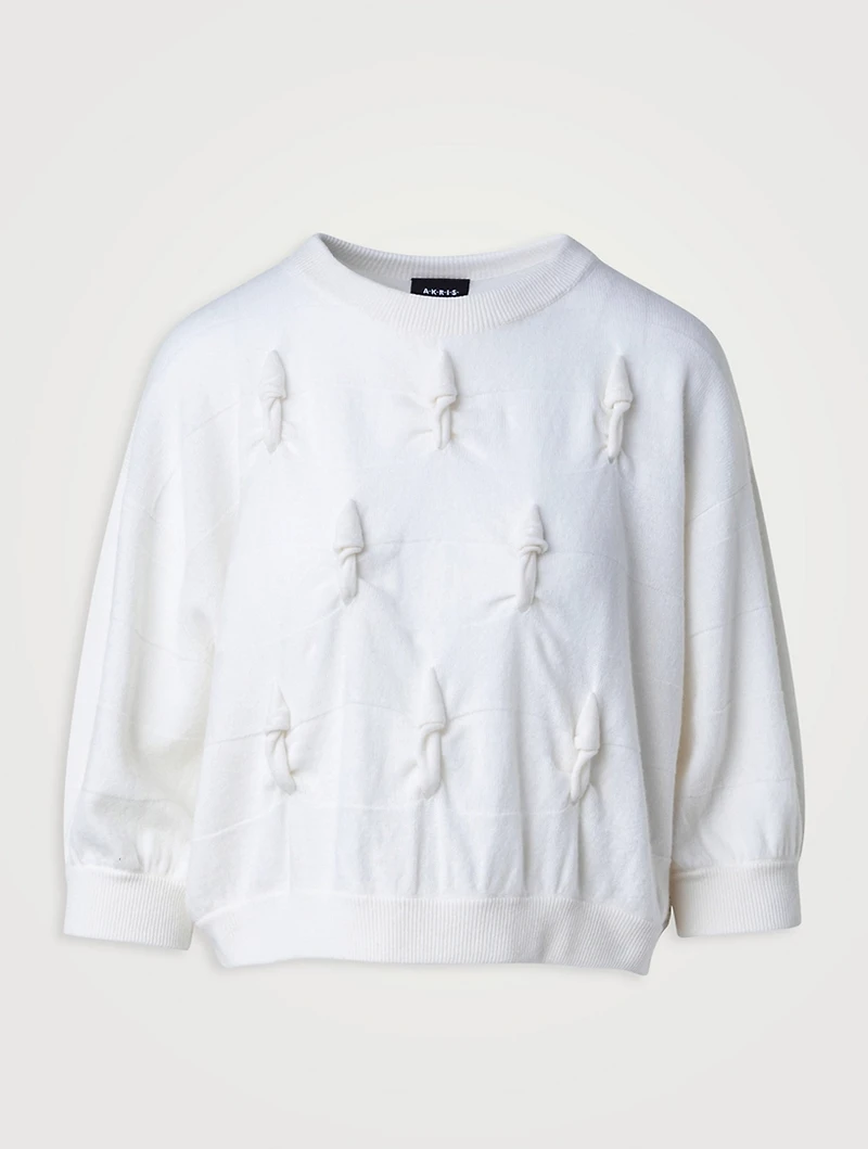 Knotted Cable Cashmere Sweater