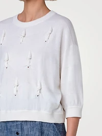 Knotted Cable Cashmere Sweater
