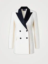 Wool Double-Face Double-Breasted Tuxedo Jacket