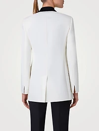 Wool Double-Face Double-Breasted Tuxedo Jacket