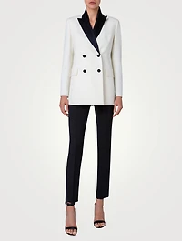 Wool Double-Face Double-Breasted Tuxedo Jacket