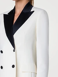 Wool Double-Face Double-Breasted Tuxedo Jacket