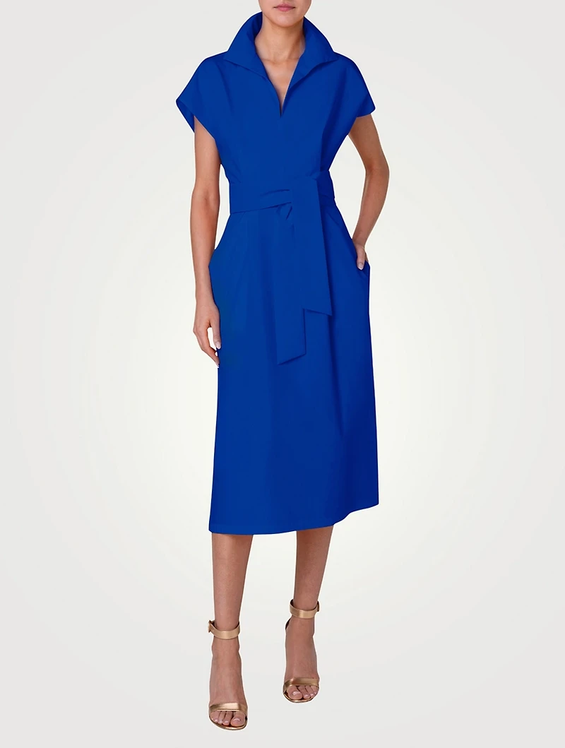 Cotton Silk Midi Dress