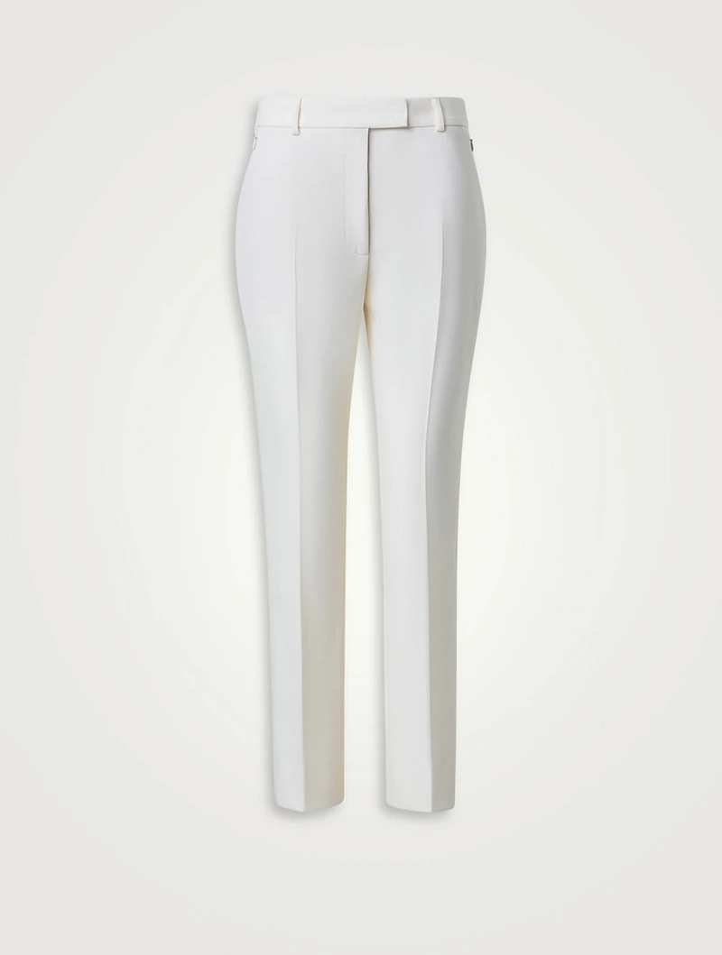 Francy Wool Double-Face Bootcut Trousers