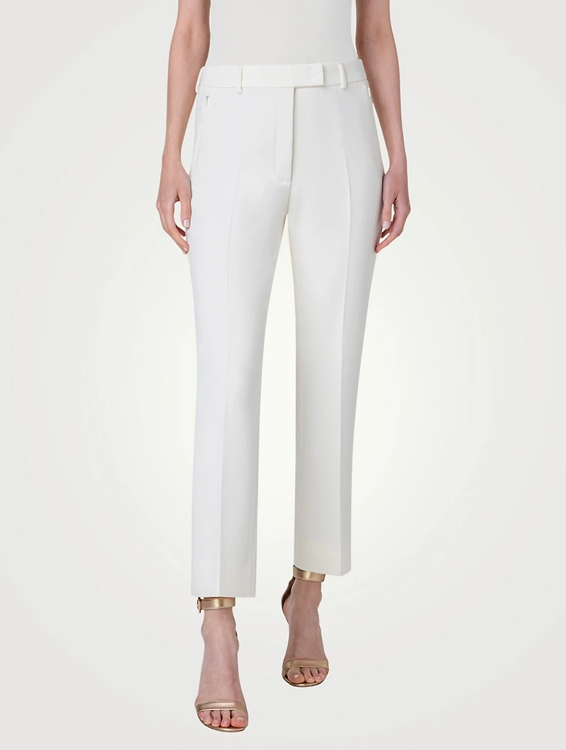 Francy Wool Double-Face Bootcut Trousers