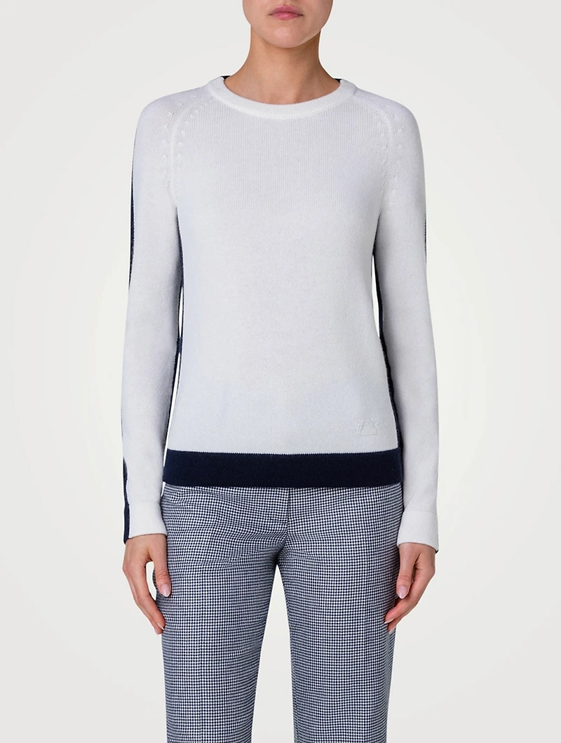 Two-Tone Cashmere Sweater