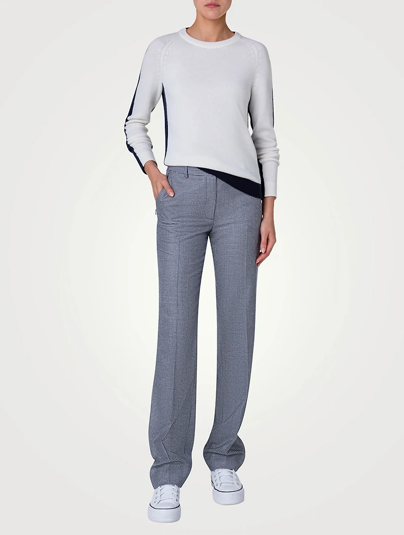 Two-Tone Cashmere Sweater