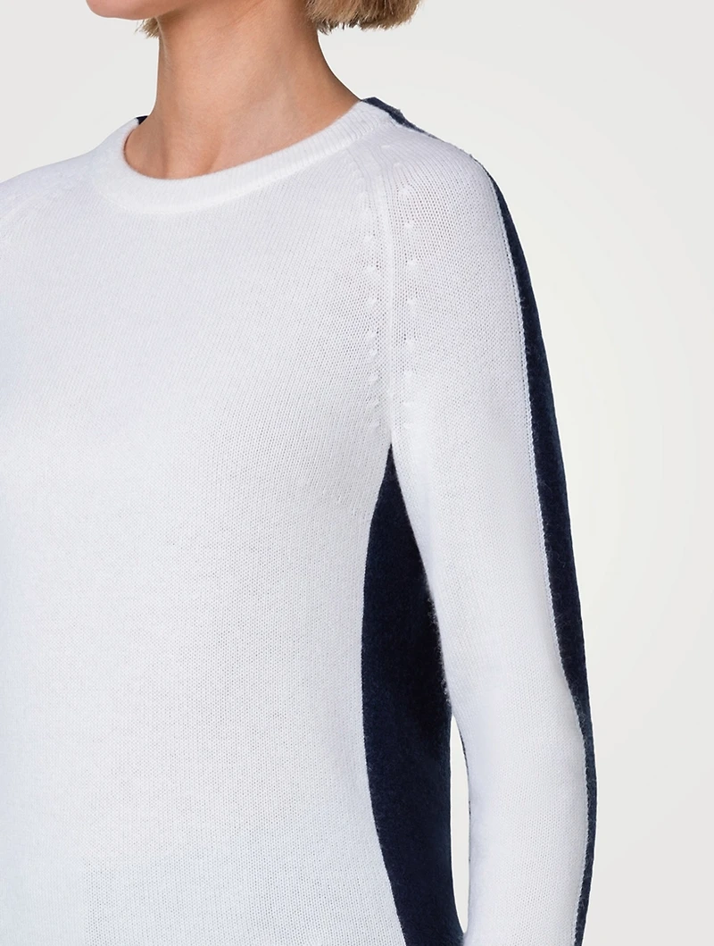 Two-Tone Cashmere Sweater
