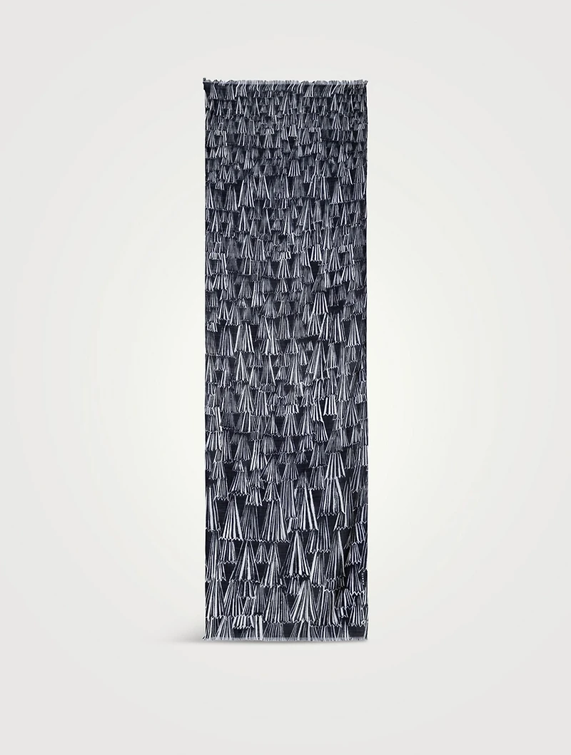 Cashmere And Silk Scarf In Asagao Print