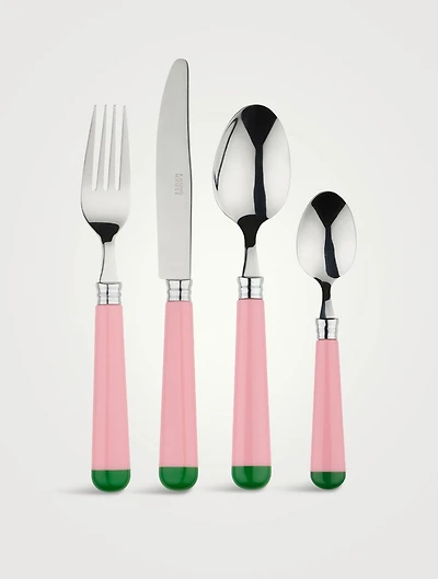 Pink And Green Cutlery