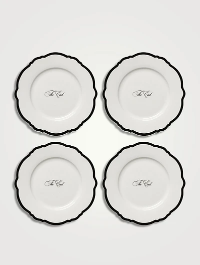 Set Of Four The End Wave Side Plate Set