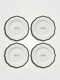 Set Of Four The End Wave Side Plate Set