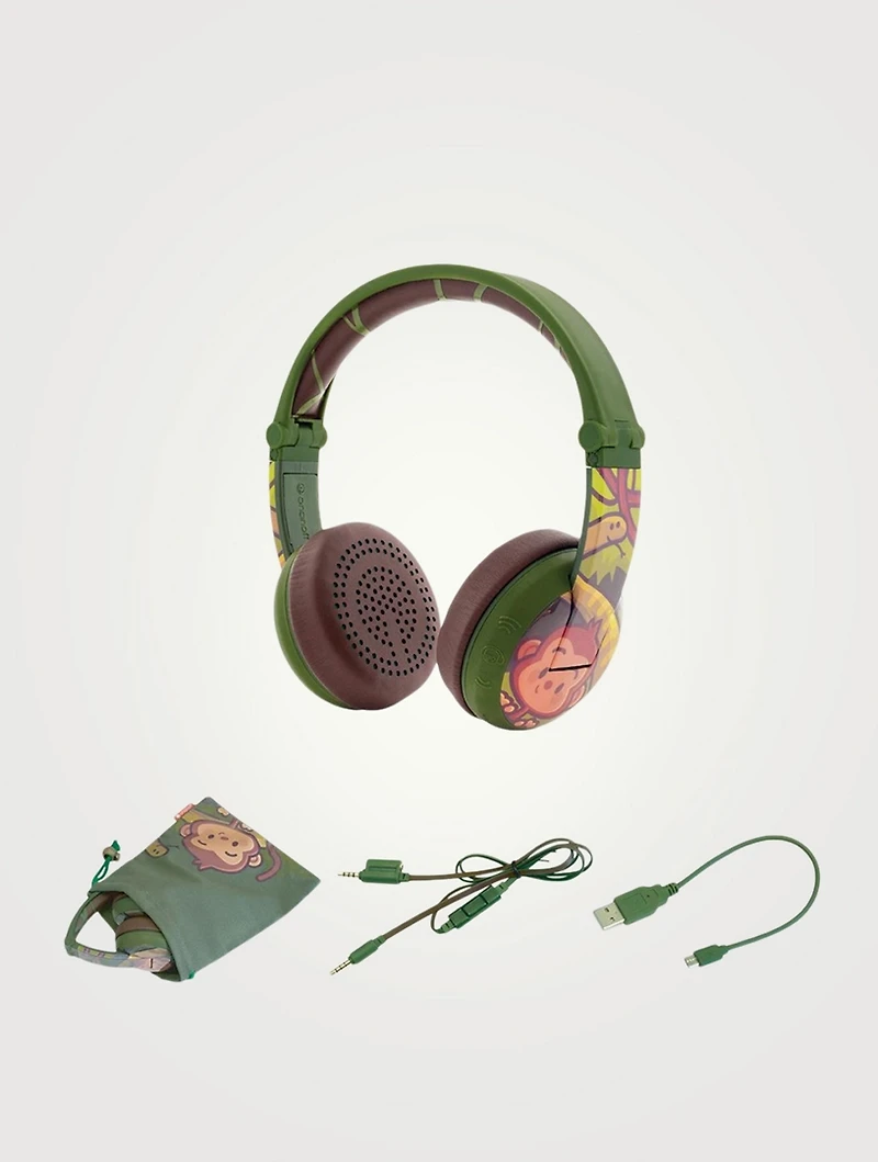 Wave Waterproof Wireless Headphones In Monkey Print