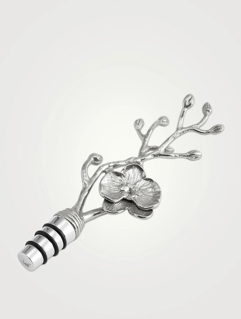 White Orchid Wine Stopper