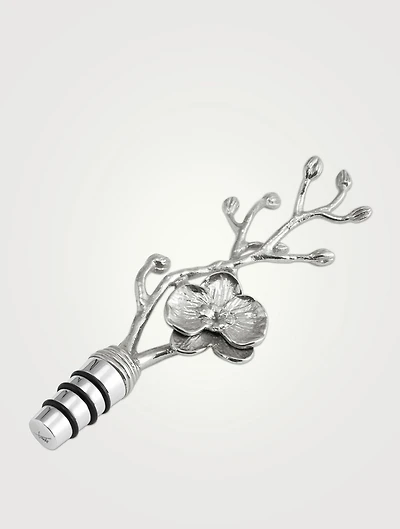 White Orchid Wine Stopper