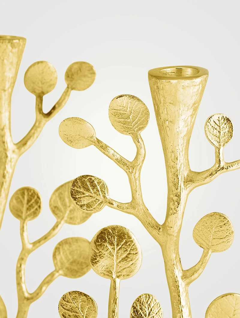 Set of Two Botanical Leaf Candleholders