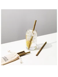 Set Of Six Bamboo Straws