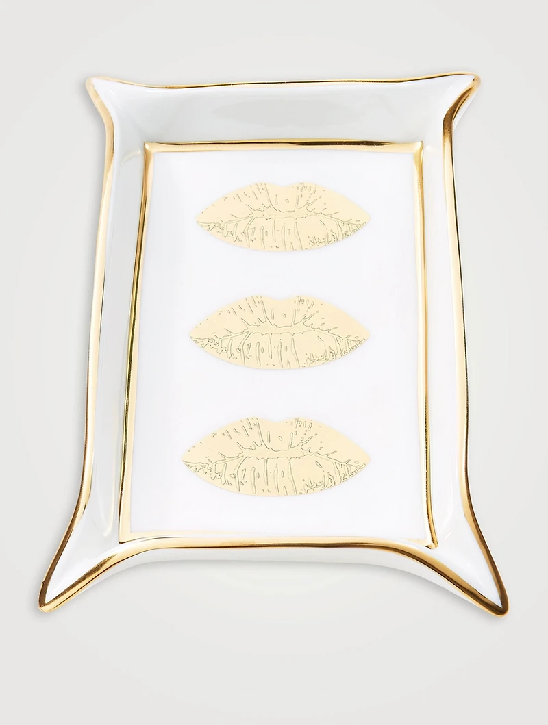 Lips Porcelain Valet Tray