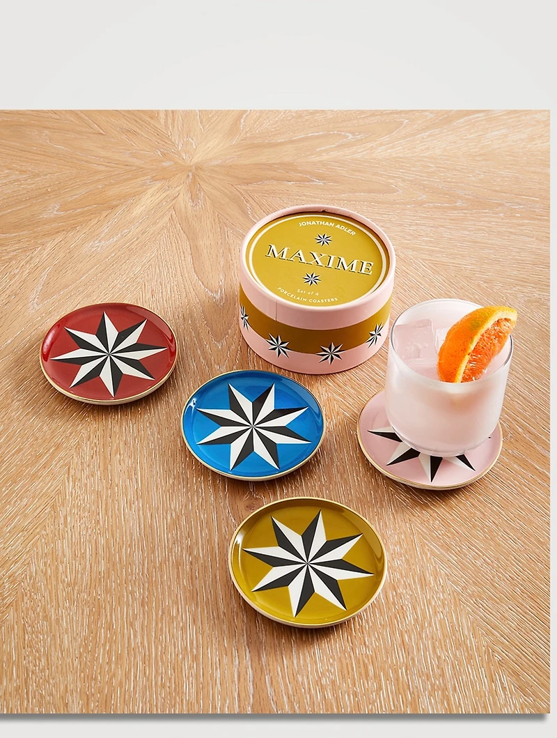 Maxime Star Porcelain Coasters