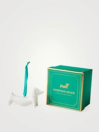 Dachshund Porcelain Ornament
