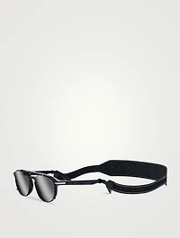 DiorBlackSuit RI Round Sunglasses with Strap