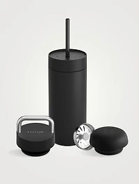 16-Ounce Carter 3-in-1 Lid System Matte Black Move, Carry, Cold Lid + Straw
