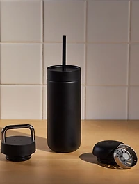 16-Ounce Carter 3-in-1 Lid System Matte Black Move, Carry, Cold Lid + Straw
