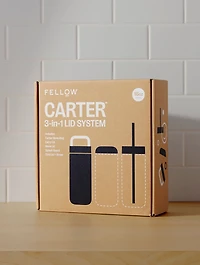 16-Ounce Carter 3-in-1 Lid System Matte Black Move, Carry, Cold Lid + Straw