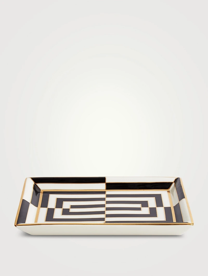 Op Art Porcelain Rectangle Tray