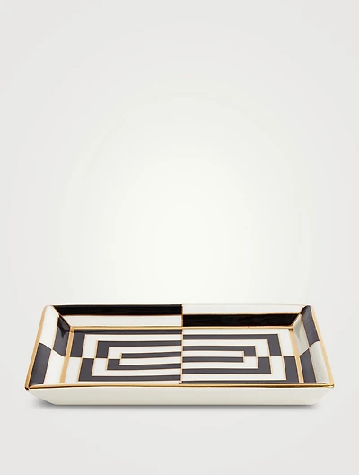 Op Art Porcelain Rectangle Tray