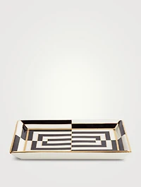 Op Art Porcelain Rectangle Tray